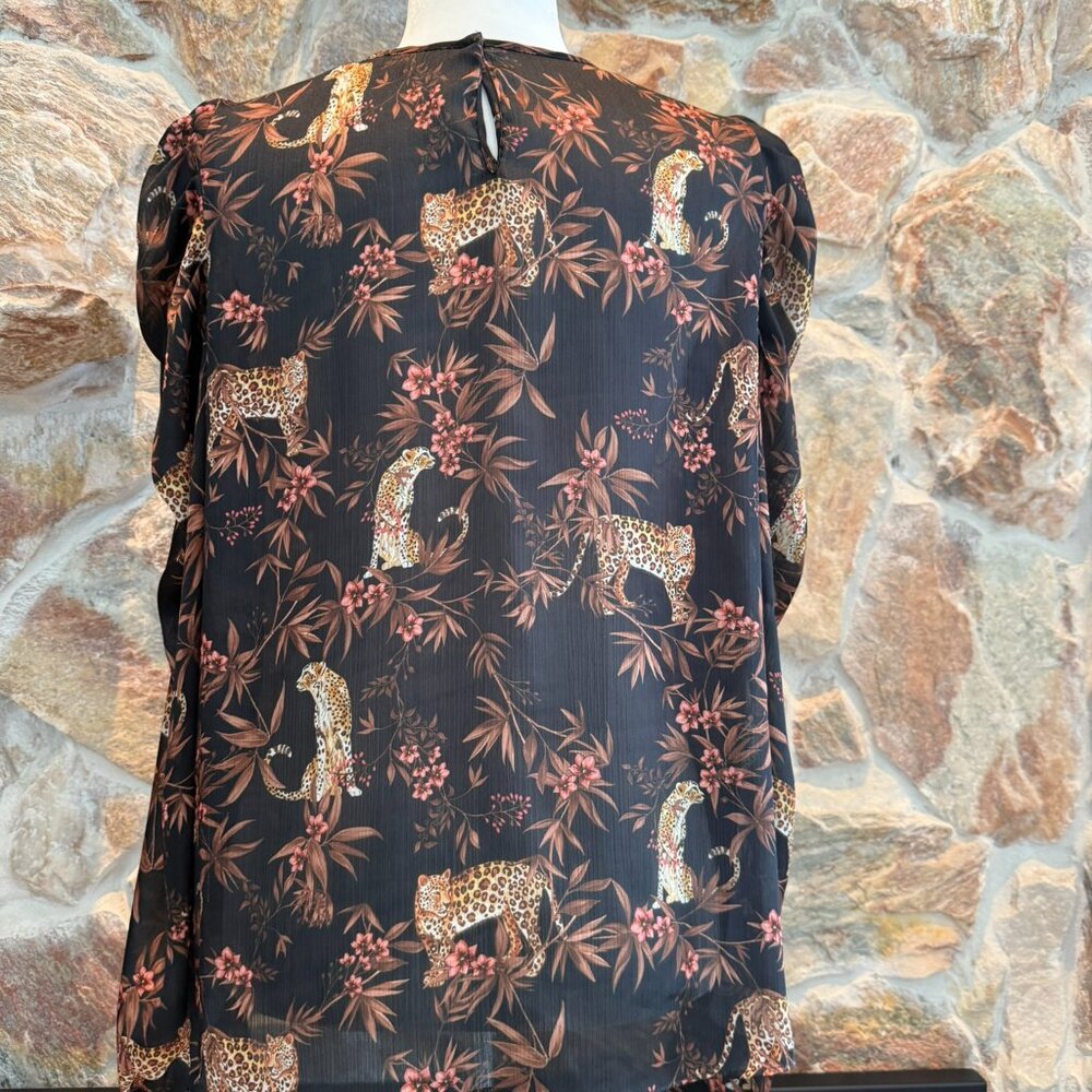 Generation Love Floral Print Crew Neck Blouse Size: L - Picture 3 of 4